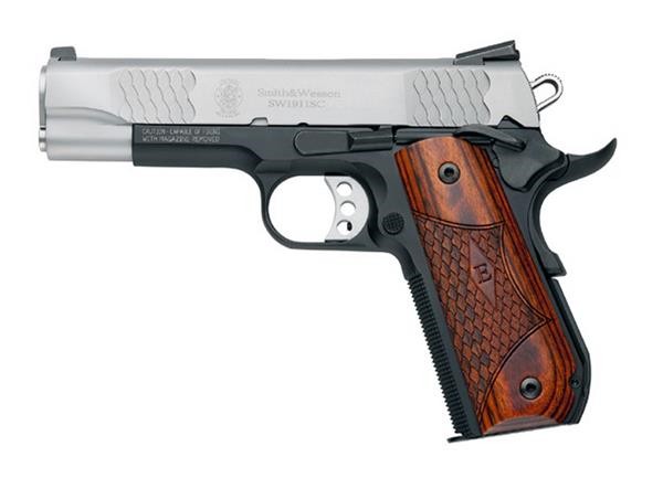 SW 1911-E 45ACP 4'' BLK/SS 7RD - Smith Savings Week